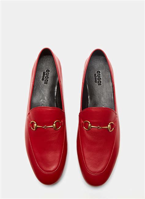 gucci jordaan loafer womens red